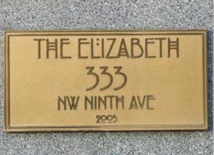 Elizabeth Lofts name plaque